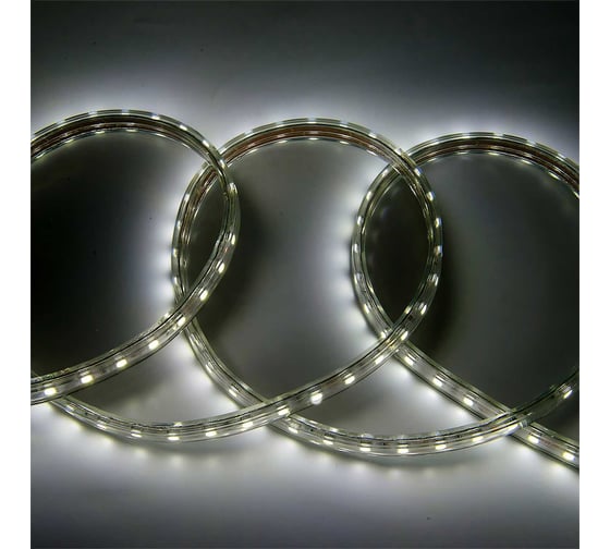 Лента светодиодная General Lighting Systems GLS-5050-60-14.4-220-IP67-6, 50 метров, 14,4Вт/м, 220В, SMD5050, 6,5мм, IP67, 60 диодов/м, 10Лм/м, 6500К - холодный белый, 504715