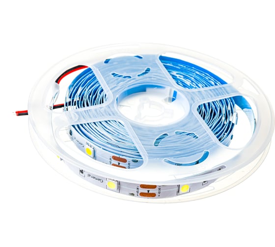 Лента светодиодная General Lighting Systems GLS-5050-30-7.2-12-IP20-4, 5 метров, 7,2Вт/м, 12В, SMD5050, 10мм, 30 диодов/м,12Лм/чип, IP20, 4500К - нейтральный белый 5018