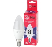 Набор светодиодных лампочек ЭРА RED LINE LED B358W865E14 R (EC) Е14 / E14 8Вт свеча, холодный дневной свет, 10 штук Б0056228