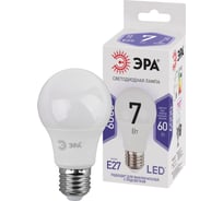 Набор светодиодных лампочек ЭРА STD LED A607W860E27 (EC) Е27 / E27 7Вт груша, холодный дневной свет, 10 штук Б0056272