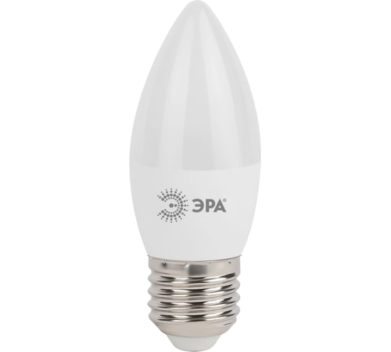 Набор светодиодных лампочек ЭРА STD LED B357W827E27 (EC) Е27 / E27 7Вт свеча, теплый белый свет, 10 штук Б0056306