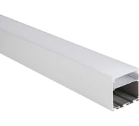 Комплект Jazzway из анодированного накладного профиля с подвесом PAL 5050 (комплект 2м; 2 глухих заглушки; рассеиватель матовый; 4 клипсы крепежных; 2 подвеса по1м) 5049901