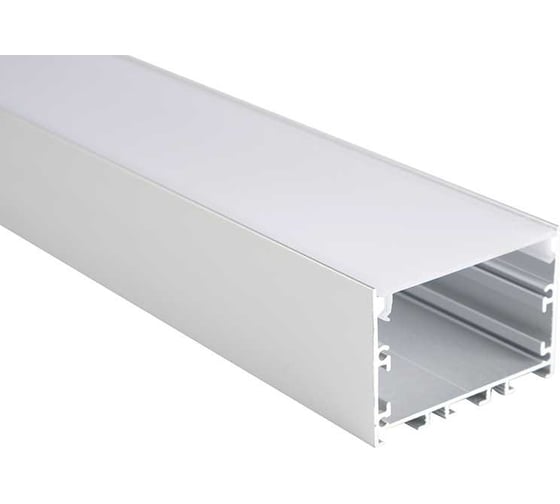 Комплект Jazzway из анодированного накладного профиля PAL 5035 (комплект 2м; 2 глухих заглушки; рассеиватель матовый; 4 клипсы крепежных) 5049956