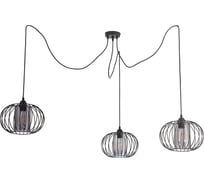 Люстра De Fran LP-4308, Е27 3x60Вт, серия АРГУН, цвет BK черный/стекло LP-4308 BK