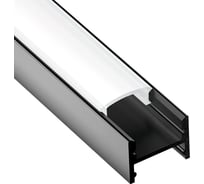 Профиль для светодиодной ленты geniled алюминиевый, торцевой, для ДСП, 1 метр, 5 шт, черный 12135b_1_5