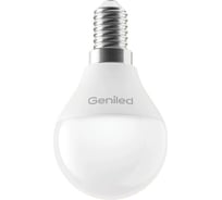 Светодиодная лампа geniled энергосберегающая, E14, G45, 9Вт, 3000К , матовая, шар 10 шт 01359_10