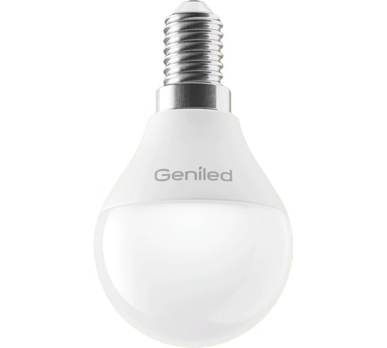 Светодиодная лампа geniled энергосберегающая, E14, G45, 9Вт, 3000К , матовая, шар 10 шт 01359_10 1