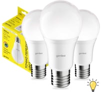 Светодиодная лампа geniled энергосберегающая, E27, A60, 10Вт, 3000K, 90Ra, груша, 3 шт 01370_3000_3