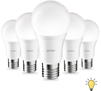 Светодиодная лампа geniled энергосберегающая, E27, A60, 10Вт, 3000K, 90Ra, груша, 5 шт 01370_3000_5