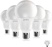 Светодиодная лампа geniled энергосберегающая, E27, A60, 12Вт, 4000К 90Ra, груша, 5 шт 01371_4000_5