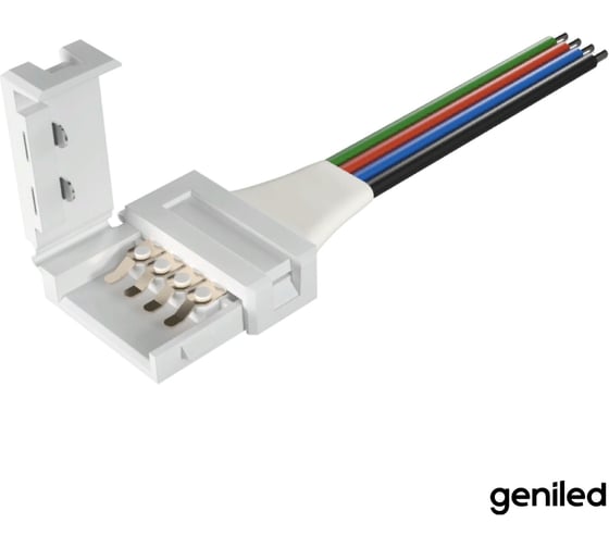 Коннектор для светодиодной ленты geniled RGB 10 мм для гибкого соединения с источником питания 12174