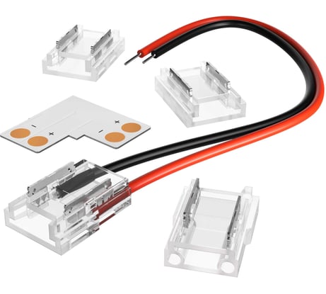 Набор коннекторов для светодиодной ленты geniled 8мм угловые соеденители прокалывающие 12366