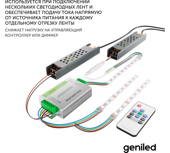 Усилитель для светодиодной ленты geniled GL-12V288WCH3 17004