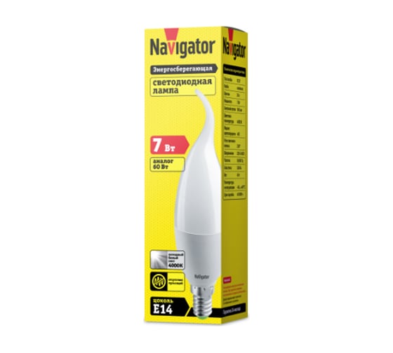 Лампа Navigator NLL-FC37-7-230-4K-E14-FR 61027