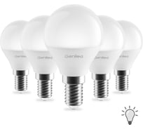 Светодиодная энергосберегающая лампа geniled E14 G45 9Вт 4000K 90Ra Шар 5 шт 01391_4000_5