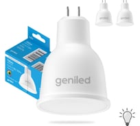 Светодиодная энергосберегающая лампа geniled GU5.3 MR16 9Вт 4000K 90Ra Софит 3 шт 01385_4000_3
