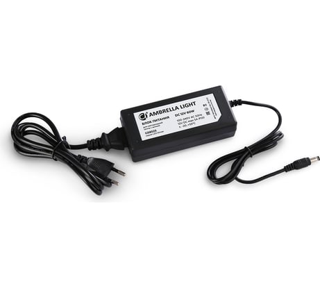 Блок питания Ambrella Light для светодиодной ленты с вилкой 12V 60W 5A IP20 ILLUMINATION GS8525