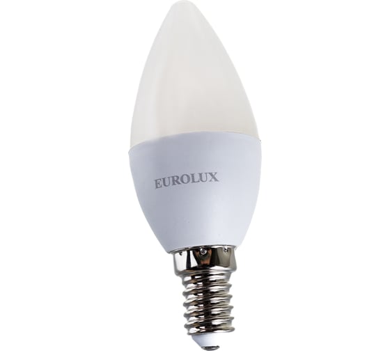 Светодиодная лампа Eurolux LL-E-C37-5W-230-4K-E14 /свеча, 5Вт, нейтр., Е14/  76/2/3