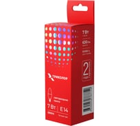 Лампа светодиодная Триколор LED C37 7Вт 3000K E14 LED-TR-C377w3KE14