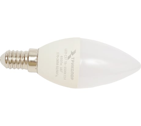 Лампа светодиодная Триколор LED C37 7Вт 6500K E14 LED-TR-C377w6KE14