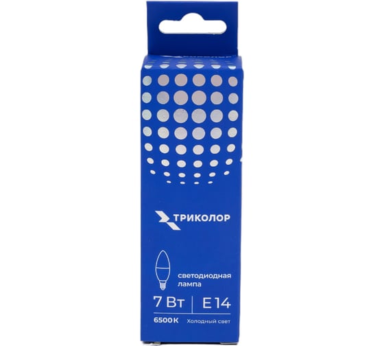 Лампа светодиодная Триколор LED C37 7Вт 6500K E14 LED-TR-C377w6KE14