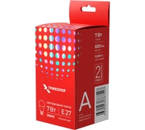 Лампа светодиодная Триколор LED А60 7Вт 3000K E27 LED-TR-А607w3KE27