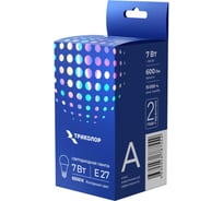 Лампа светодиодная Триколор LED А60 7Вт 6500K E27 LED-TR-А607w6KE27