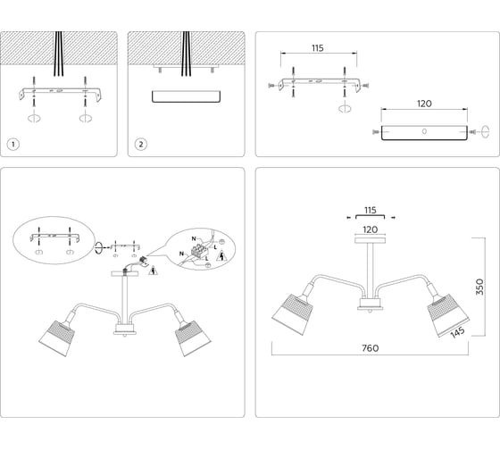 Потолочная люстра Ambrella Light TRADITIONAL TR4738