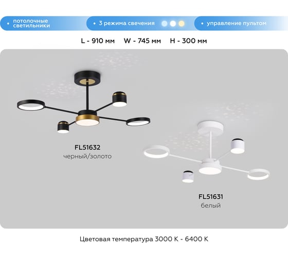 Потолочный светодиодный светильник Ambrella Light COMFORT FL51632