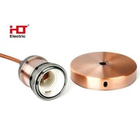 Патрон подвесной HLT E27 со шнуром 1,5м RETRO бронза (8 шт в уп) 085-10-027