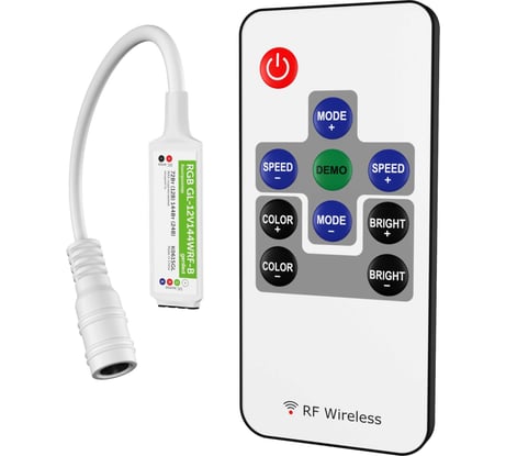 Контроллер для светодиодной ленты RGB Geniled с пультом GL-12V144WRF-B 17003