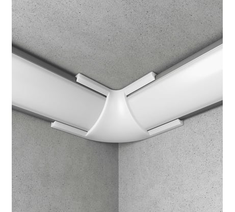 Угловой соединитель для углового профиля для светодиодной ленты geniled белый 12201_white_ch