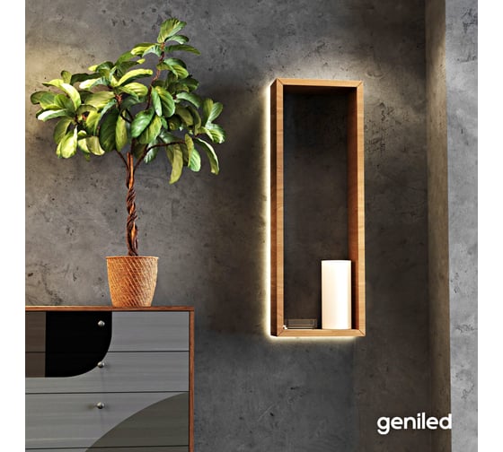 Светодиодная лента geniled подсветка-для комнаты, в гардероб, на кухню-Теплый белый свет, GL-180SMD2835, 1720 Лм/м, 24В, Длина-5м, B-10 мм, W-16 Вт, 3000 К, IP33 03467