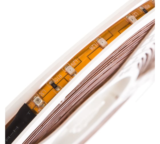 Светодиодная лента Uniel, ULS-3528-60LED/m-8mm-IP65-DC24V-4.8W/m-5M-YELLOW 4863