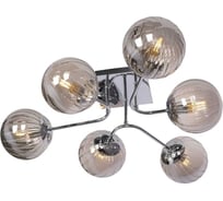 Люстра потолочная Elvan 3601-6хE14-СhSmGr хром LU-3601/6-E14-СhSmGr