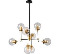 Люстра подвесная Elvan 171/8-BkGl черная-золотая E27x8 LU-171/8-E27-Bk-Gl