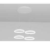 Люстра светодиодная подвесная Elvan 155/4x21W-4000K белая квадратное основание (без пульта) LU-155/4SQ-21W-NH-Wh