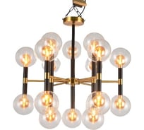 Люстра потолочная Elvan 7630-18хG9-GlBkCl черная с золотом LU-7630/18-G9-GlBkCl