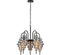 Люстра подвесная Elvan 7628-5хE27-BkSm черная LU-7628/5-Е27-BkSm