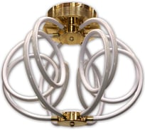 Люстра светодиодная потолочная Elvan 6022/6-48W-3500K белая с золотом LU-6022/6-48W-WW-WhGl