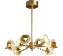 Люстра светодиодная потолочная Elvan 4664/10-80W-Gl золото LU-4664