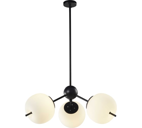 Люстра потолочная светодиодная Elvan 9326-3x7W-3000K-BkWh черная LU-9326/3R-7W-WW-BkWh