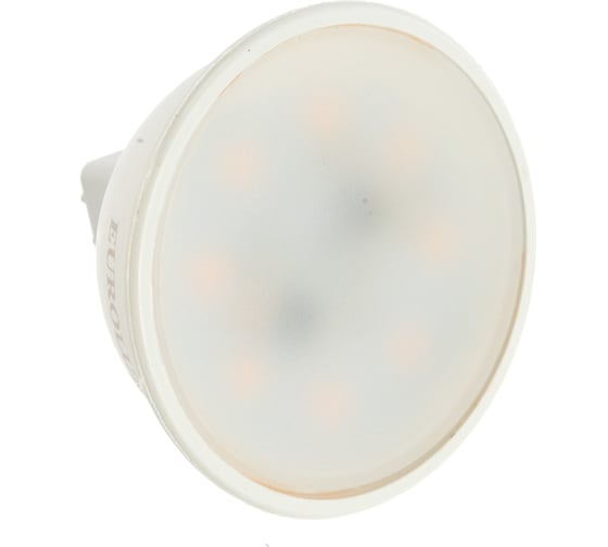 Светодиодная лампа Eurolux LL-E-MR16-7W-230-2,7K-GU5.3, рефлектор, 7Вт, теплый белый, GU5.3/  76/2/23