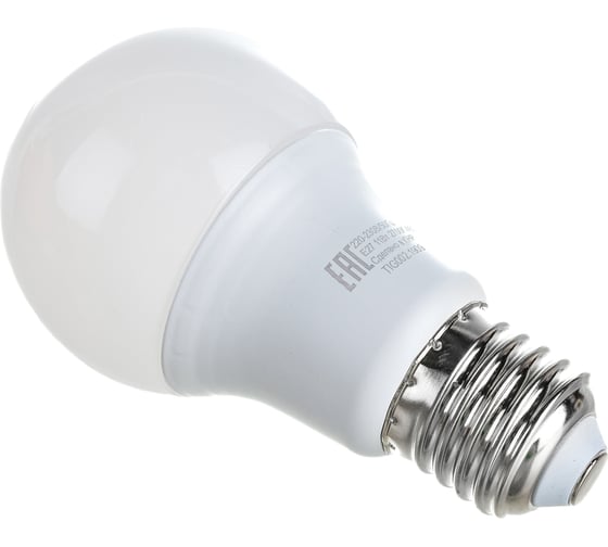 Светодиодная лампа Eurolux LL-E-A60-11W-230-2,7K-E27/груша, 11Вт, теплый белый, Е27 76/2/15
