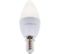 Светодиодная лампа Eurolux LL-E-C37-6W-230-4K-E14/свеча, 6Вт, нейтральный, Е14 76/2/4