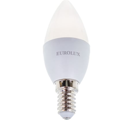 Светодиодная лампа Eurolux LL-E-C37-6W-230-4K-E14/свеча, 6Вт, нейтральный, Е14 76/2/4