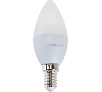 Светодиодная лампа Eurolux LL-E-C37-5W-230-2,7K-E14/свеча, 5Вт, теплый белый, Е14 76/2/1