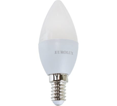 Светодиодная лампа Eurolux LL-E-C37-5W-230-2,7K-E14/свеча, 5Вт, теплый белый, Е14 76/2/1