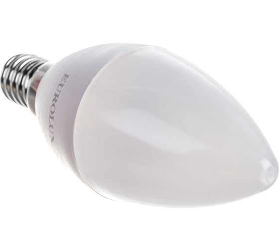 Светодиодная лампа Eurolux LL-E-C37-5W-230-2,7K-E14/свеча, 5Вт, теплый белый, Е14 76/2/1