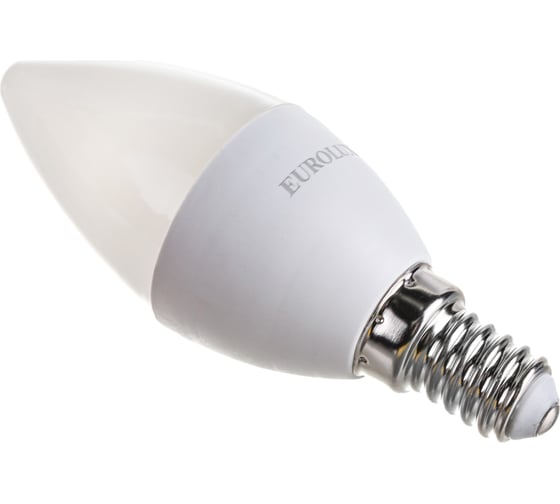 Светодиодная лампа Eurolux LL-E-C37-5W-230-2,7K-E14/свеча, 5Вт, теплый белый, Е14 76/2/1